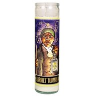 candle with Harriet Tubman image