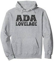 hoodie sweatshirt featuring the name of Ada Lovelace