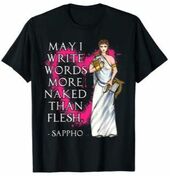 t-shirt featuring Sappho quote