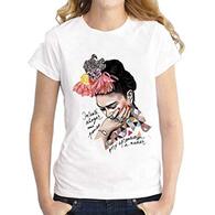 t-shirt featuring Frida Kahlo quote and image