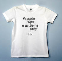 t-shirt featuring Jane Goodall quote