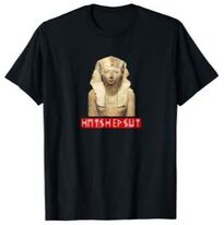 t-shirt featuring an image of Hatshepsut