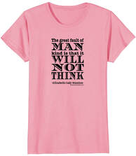 t-shirt featuring Elizabeth Cady Stanton quote