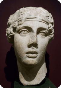 sculpture of the head of Sappho